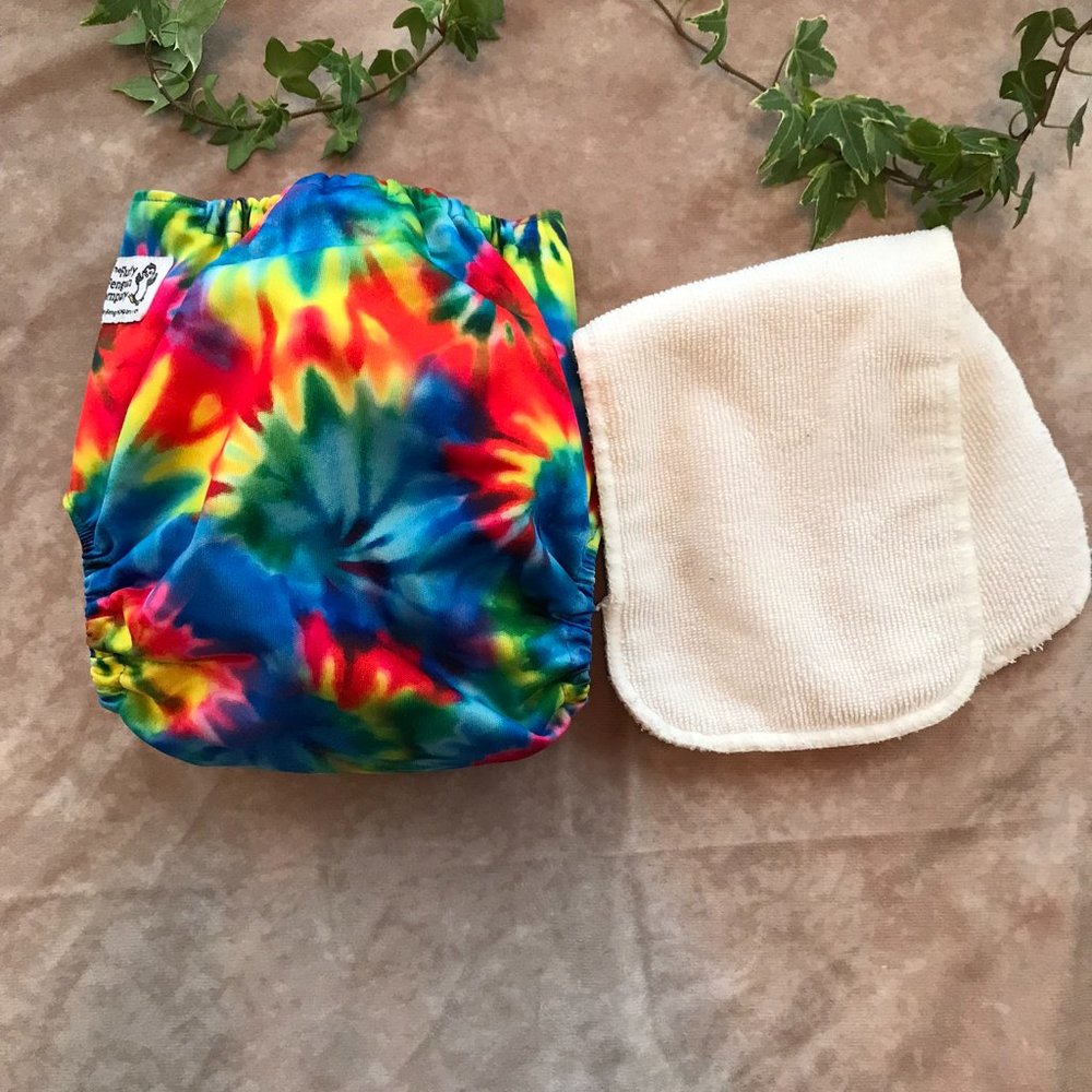 🔥 5 for $20 🌈 The Fluffy Penguin Cloth Diaper Snap One Size Pocket Print